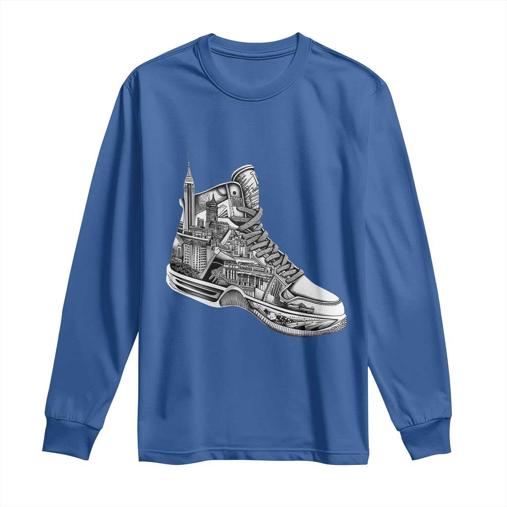 Sneaker Lover Long Sleeve Shirt Graphic New York Travel SNKR
