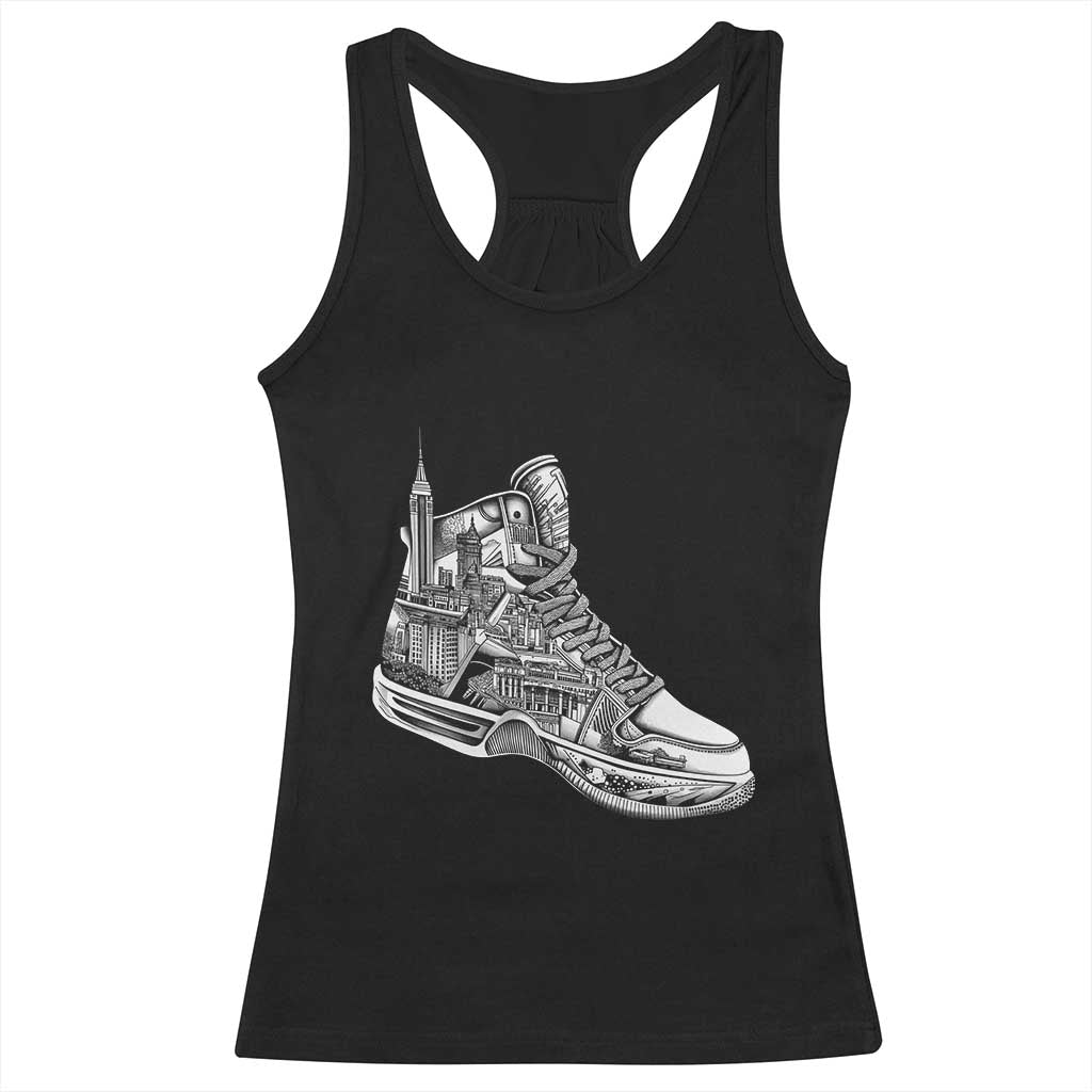 Sneaker Lover Racerback Tank Top Graphic New York Travel SNKR
