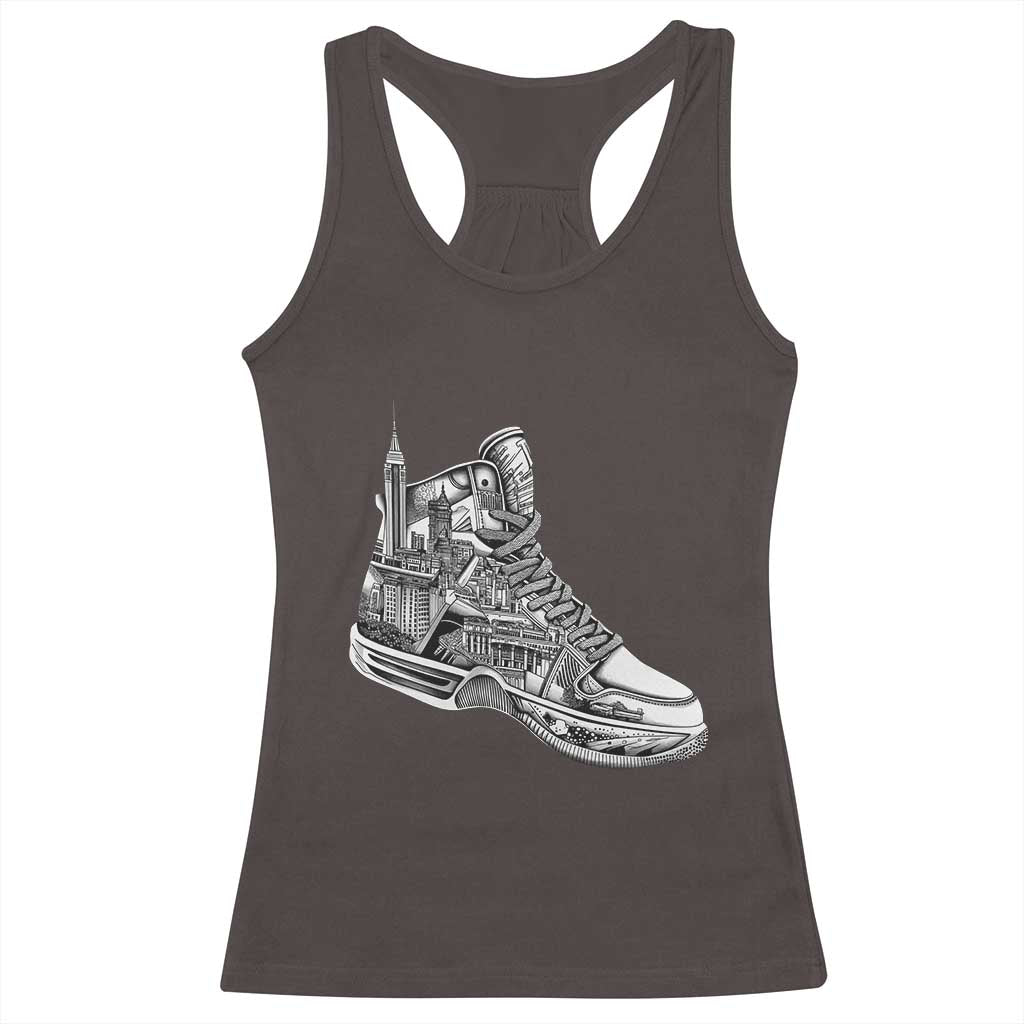 Sneaker Lover Racerback Tank Top Graphic New York Travel SNKR