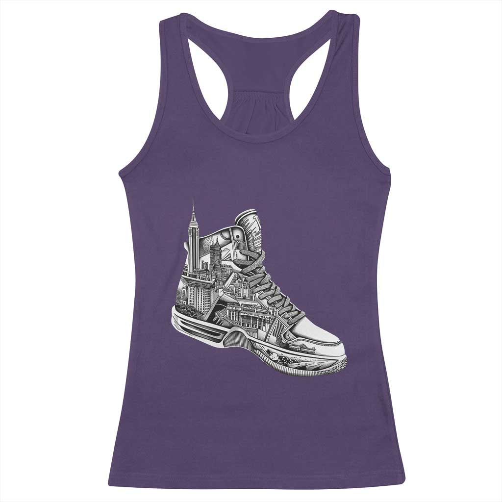 Sneaker Lover Racerback Tank Top Graphic New York Travel SNKR