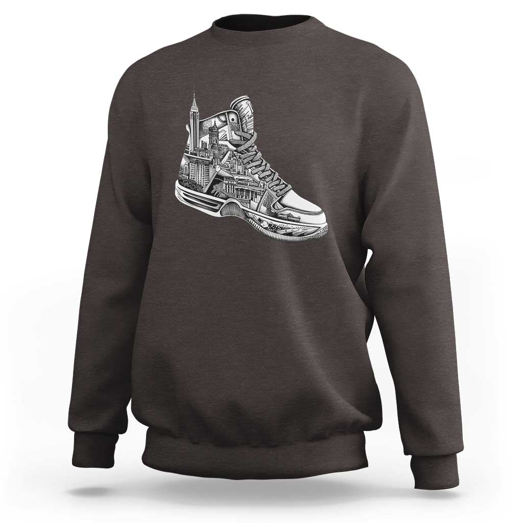 Sneaker Lover Sweatshirt Graphic New York Travel SNKR