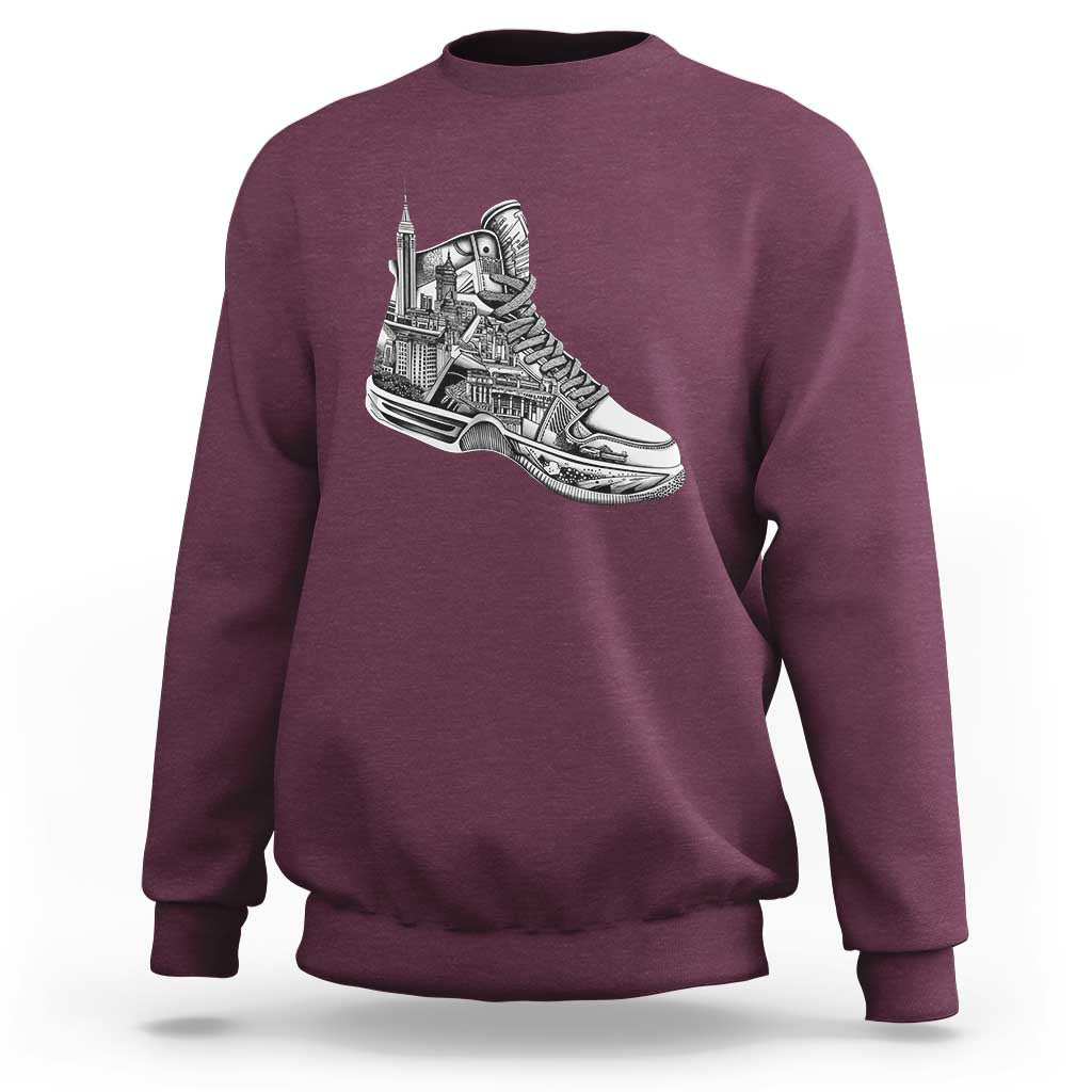 Sneaker Lover Sweatshirt Graphic New York Travel SNKR