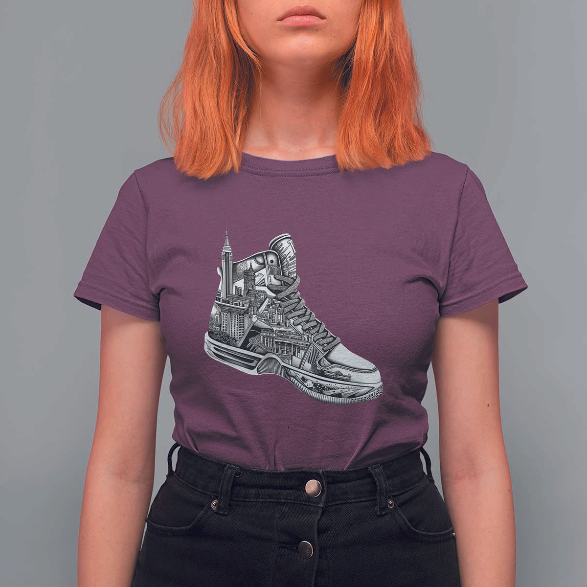 Sneaker Lover T Shirt For Women Graphic New York Travel SNKR