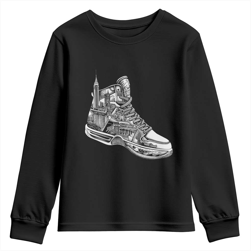 Sneaker Lover Youth Sweatshirt Graphic New York Travel SNKR