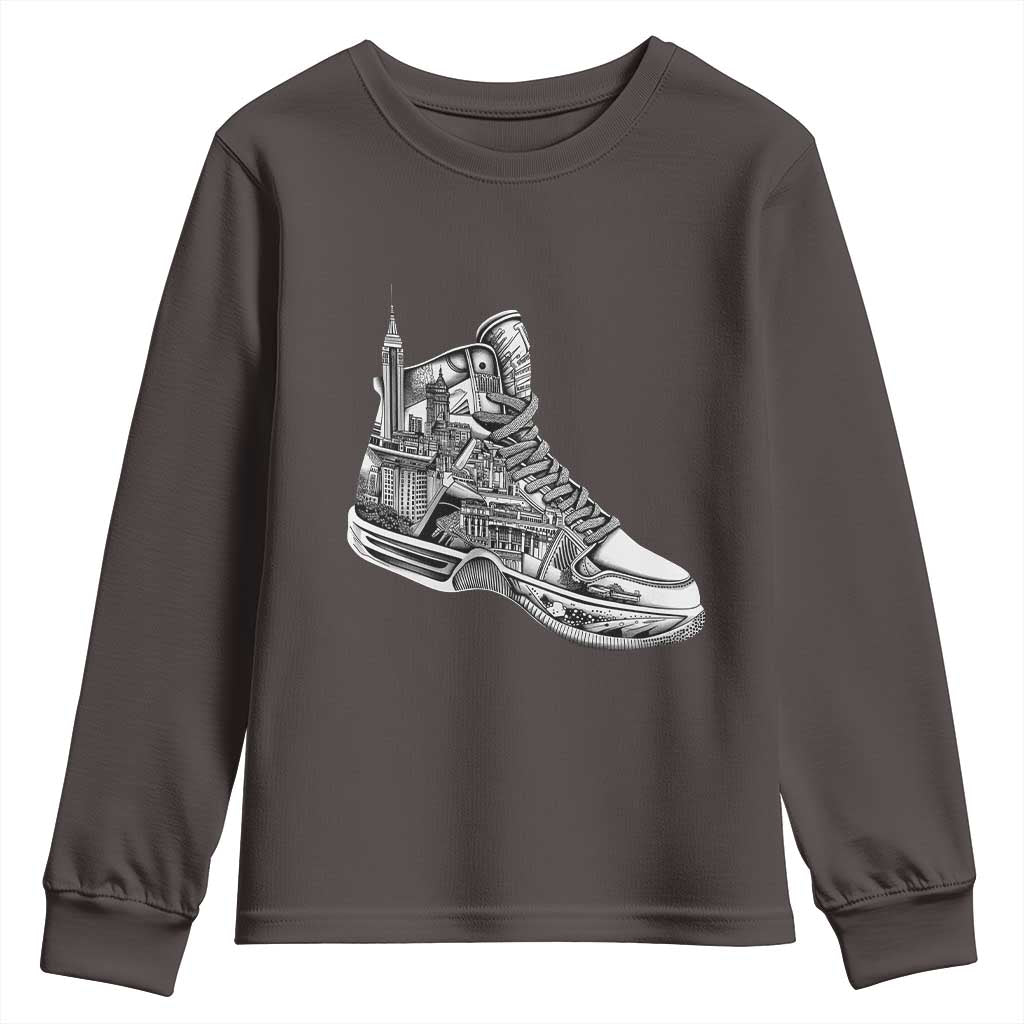 Sneaker Lover Youth Sweatshirt Graphic New York Travel SNKR