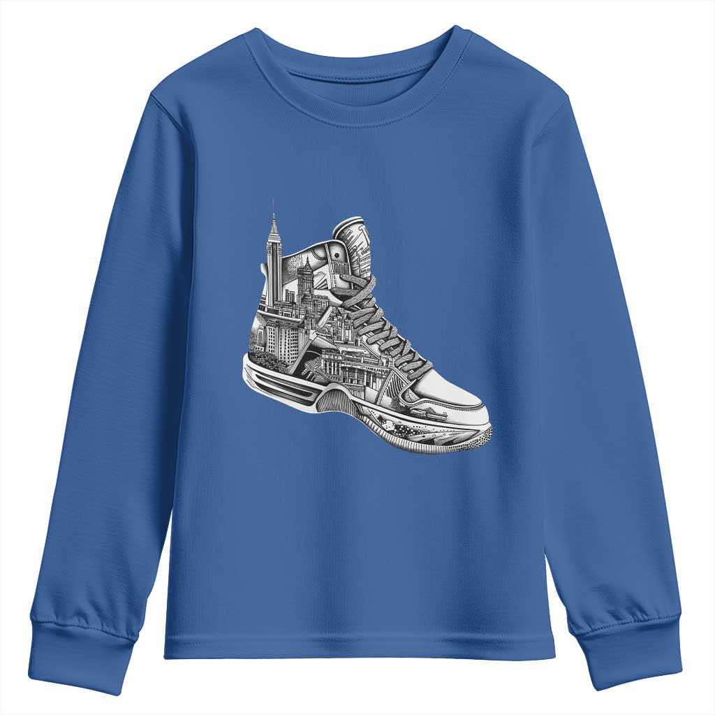 Sneaker Lover Youth Sweatshirt Graphic New York Travel SNKR