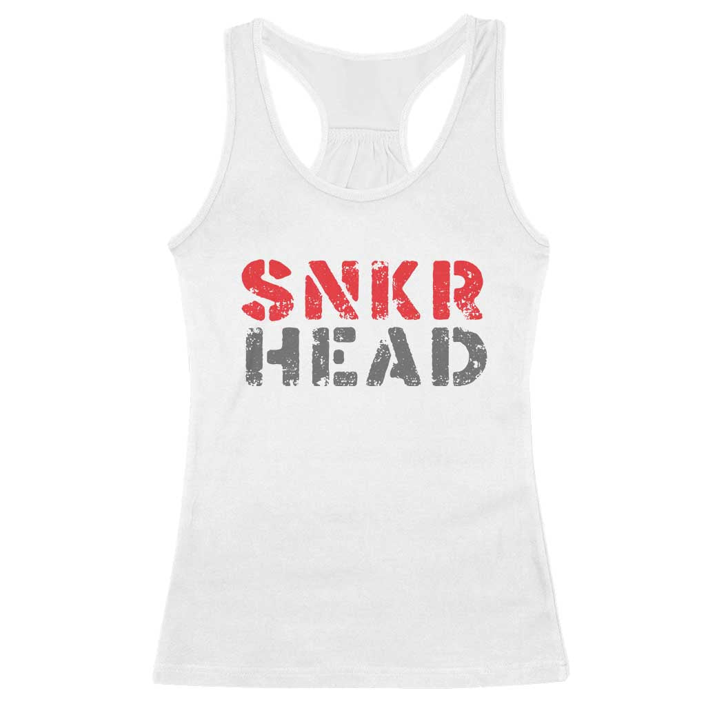 Sneaker Lover Racerback Tank Top SNKR Head