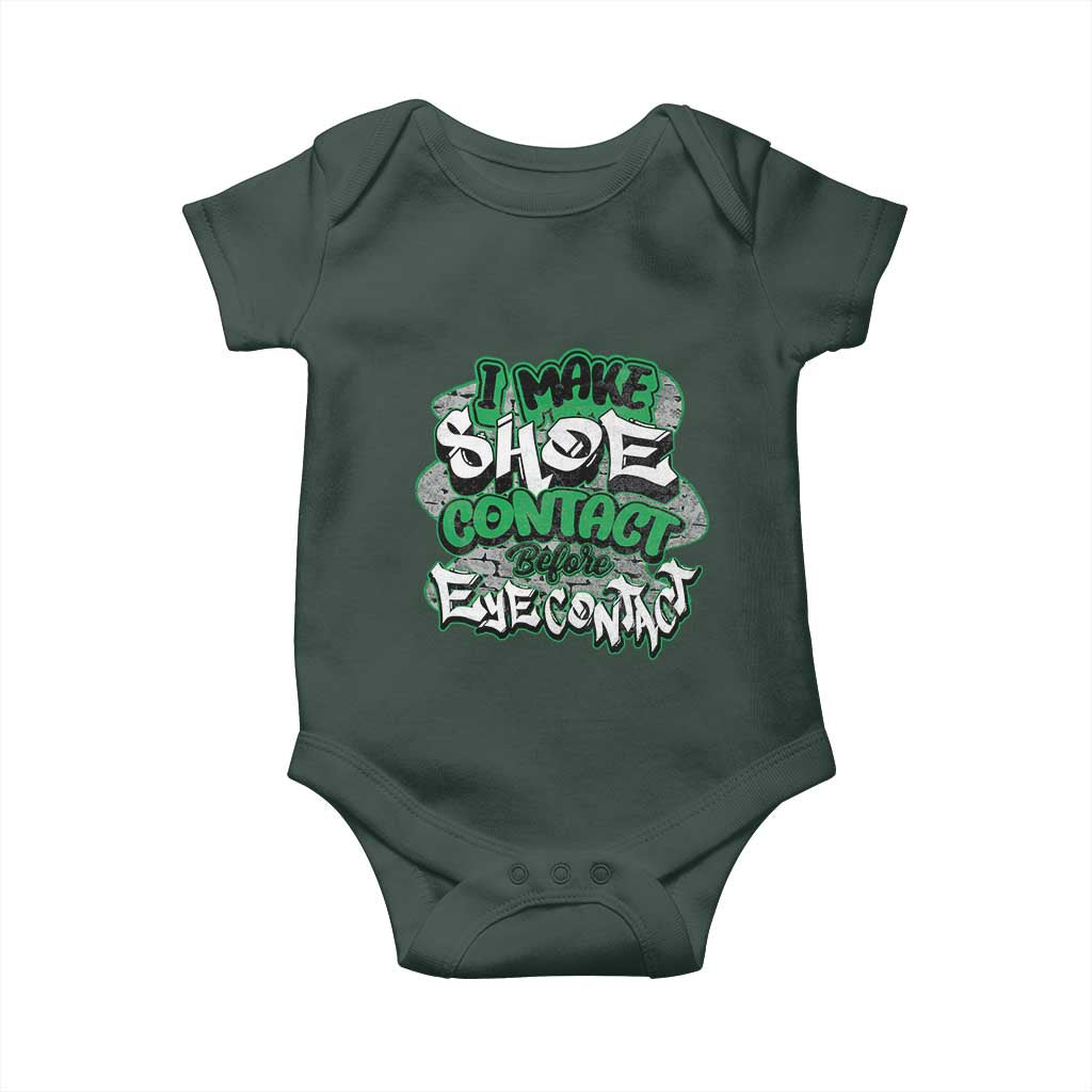 Funny Sneaker Lover Baby Onesie I Make Shoe Contact Before Eye Contact