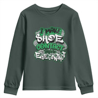 Funny Sneaker Lover Youth Sweatshirt I Make Shoe Contact Before Eye Contact