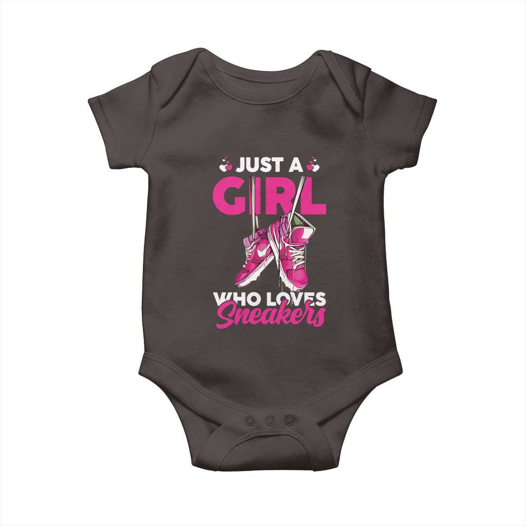 Just A Girl Who Loves Sneakers Baby Onesie