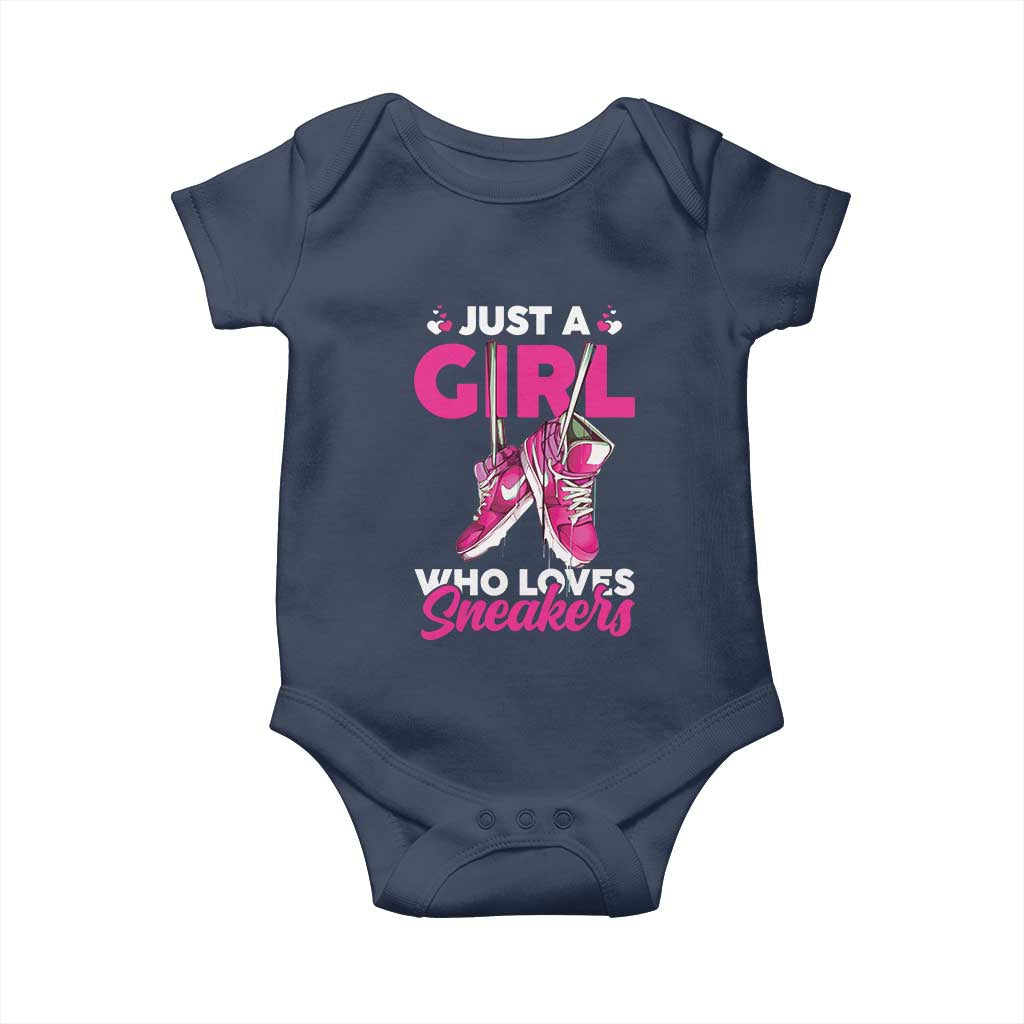Just A Girl Who Loves Sneakers Baby Onesie