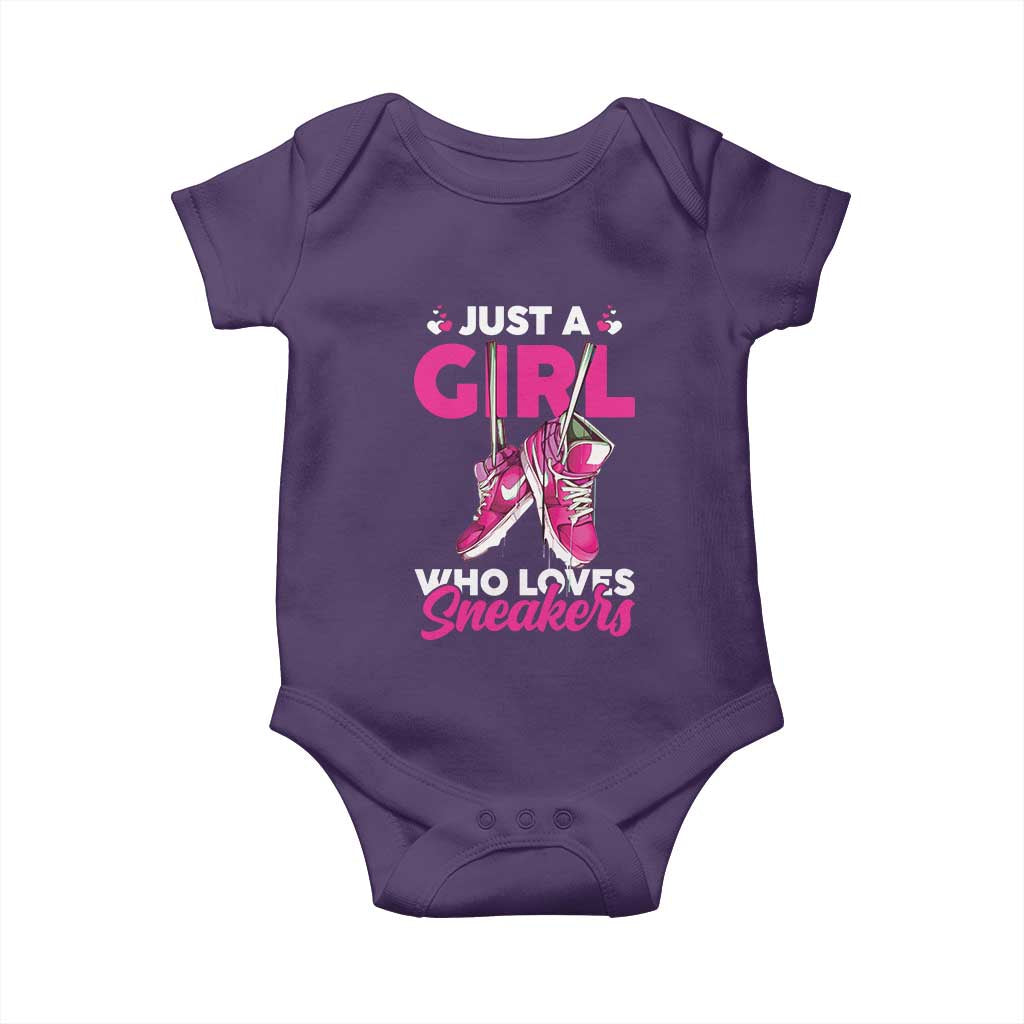 Just A Girl Who Loves Sneakers Baby Onesie