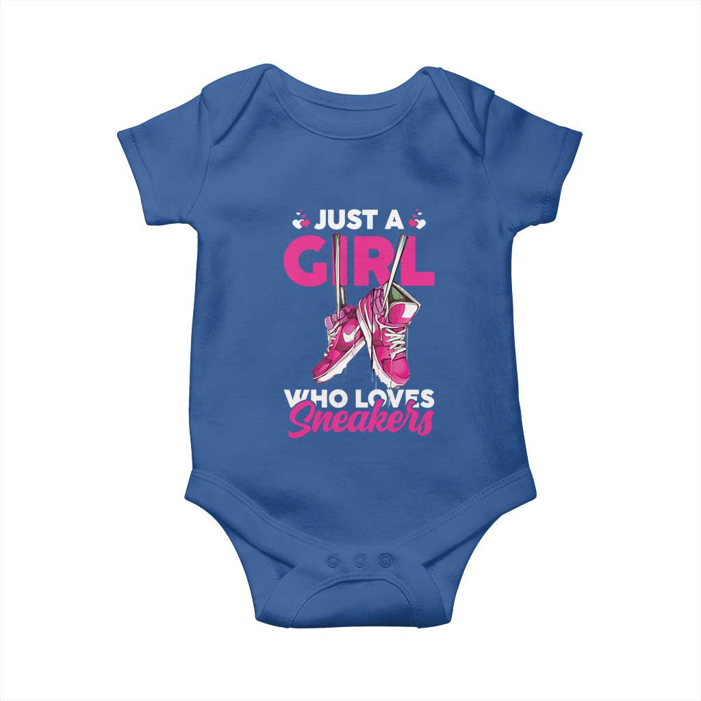 Just A Girl Who Loves Sneakers Baby Onesie