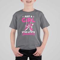 Just A Girl Who Loves Sneakers T Shirt For Kid