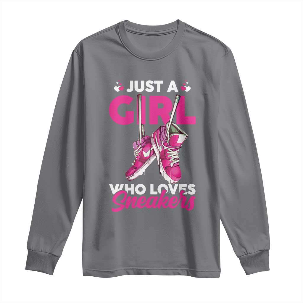 Just A Girl Who Loves Sneakers Long Sleeve Shirt