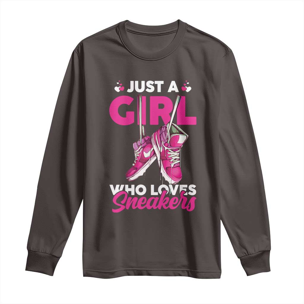 Just A Girl Who Loves Sneakers Long Sleeve Shirt
