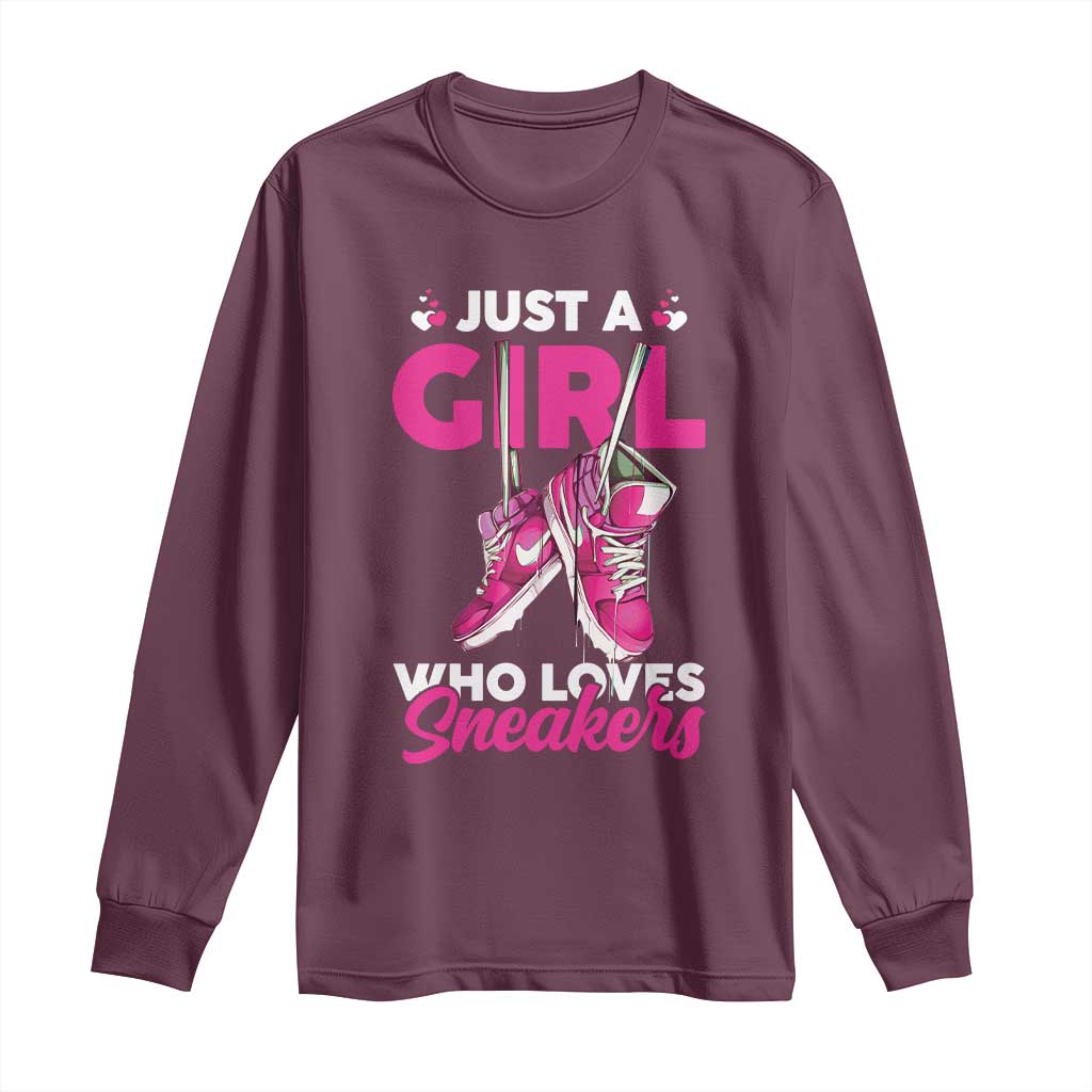Just A Girl Who Loves Sneakers Long Sleeve Shirt