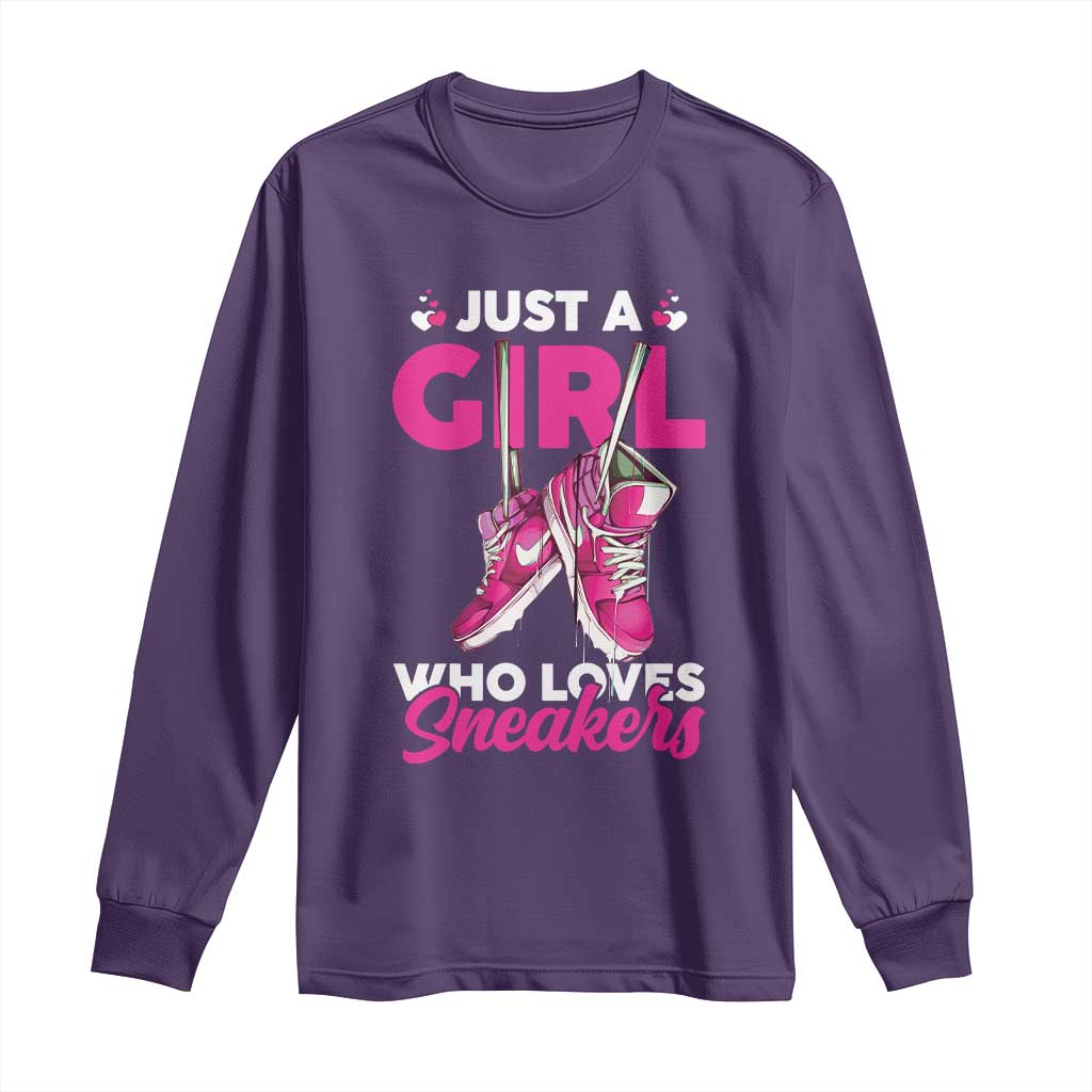 Just A Girl Who Loves Sneakers Long Sleeve Shirt