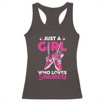 Just A Girl Who Loves Sneakers Racerback Tank Top