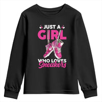 Just A Girl Who Loves Sneakers Youth Sweatshirt