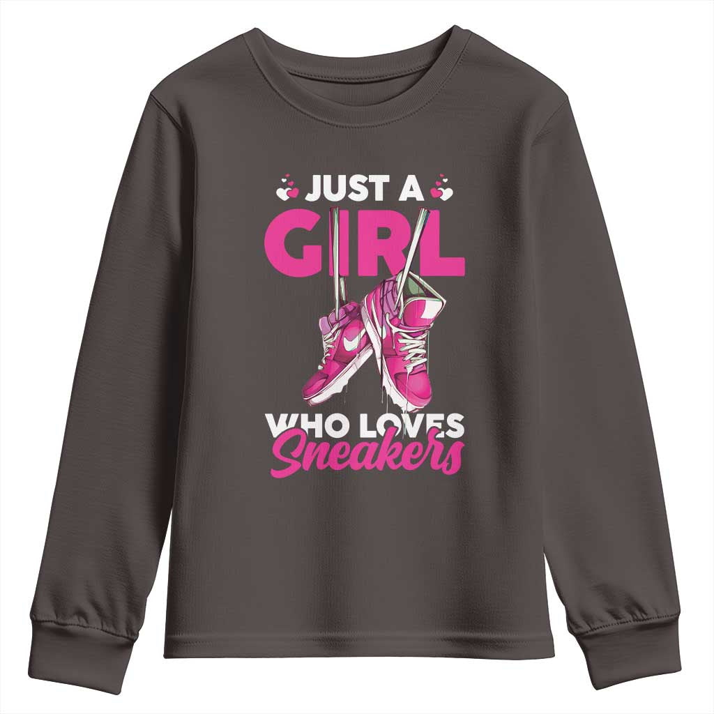 Just A Girl Who Loves Sneakers Youth Sweatshirt