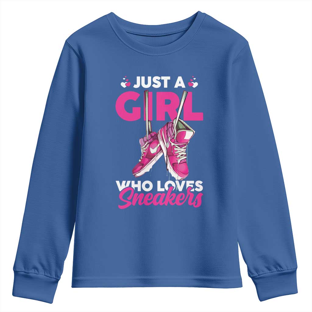 Just A Girl Who Loves Sneakers Youth Sweatshirt