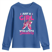 Just A Girl Who Loves Sneakers Youth Sweatshirt
