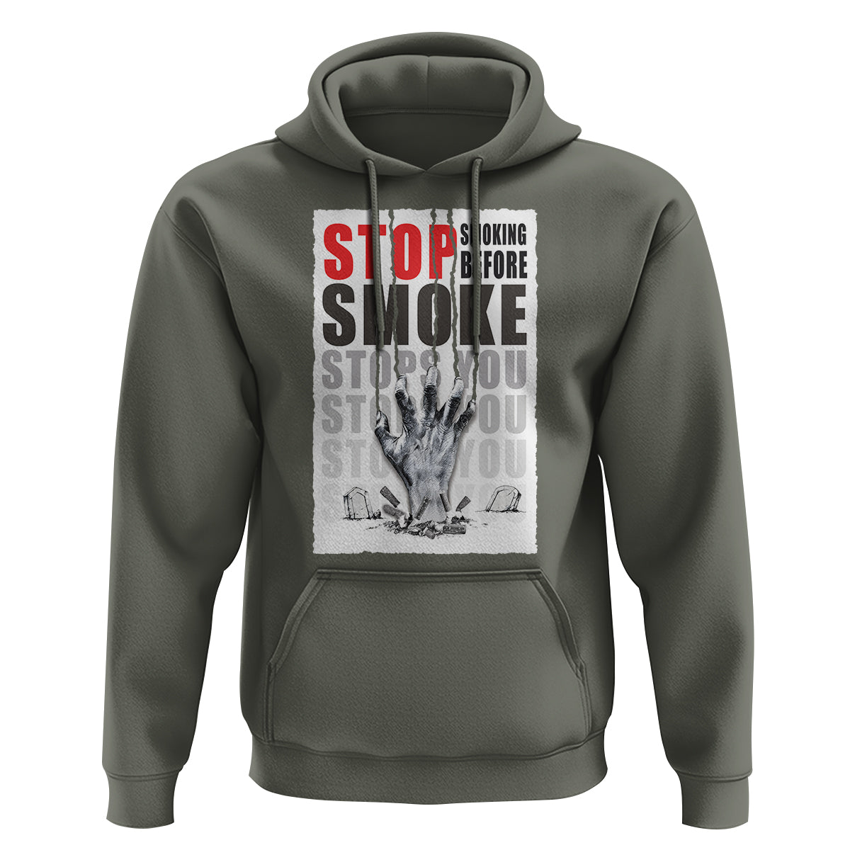 Anti Smoking Hoodie Stop Smoking Before Smoke Stops You - Wonder Print Shop