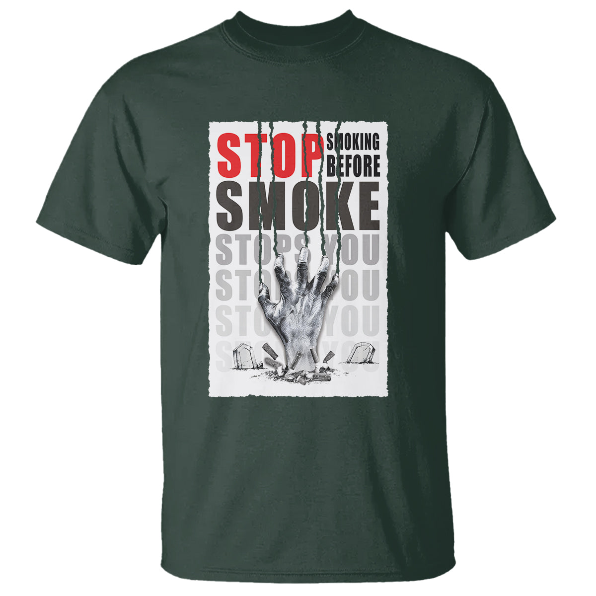 Anti Smoking T Shirt Stop Smoking Before Smoke Stops You - Wonder Print Shop