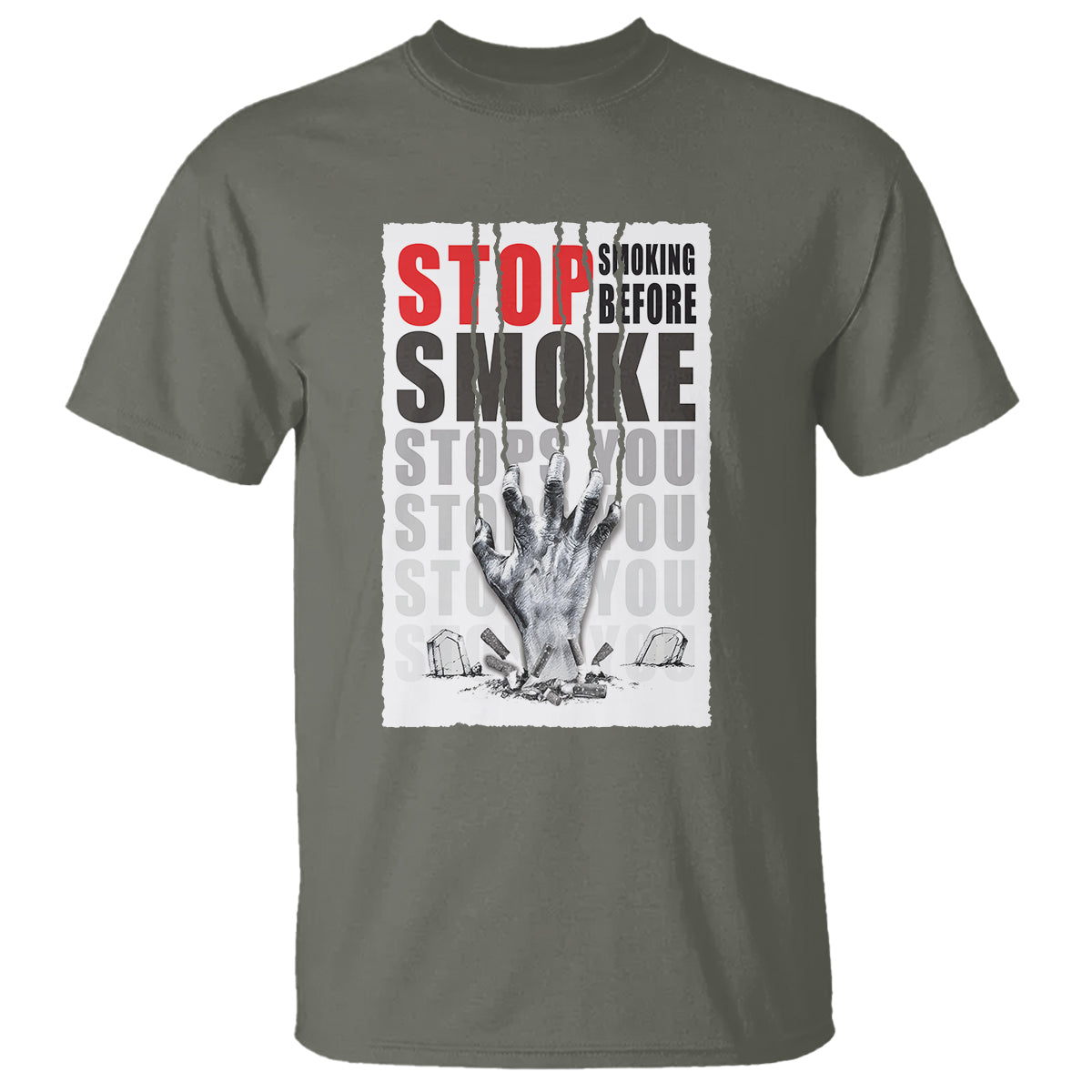 Anti Smoking T Shirt Stop Smoking Before Smoke Stops You - Wonder Print Shop