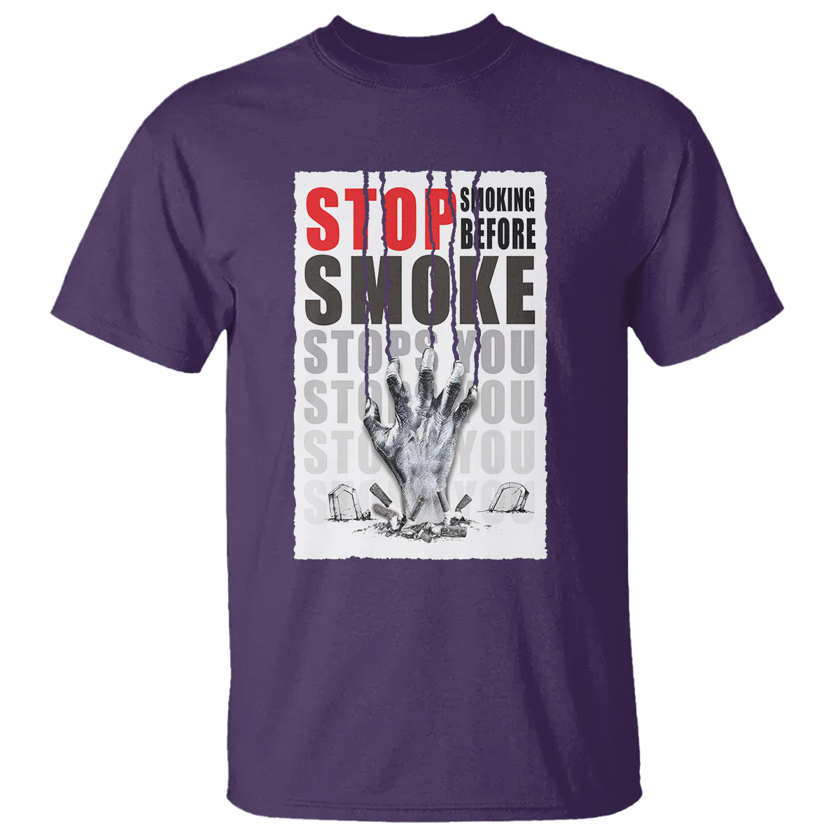 Anti Smoking T Shirt Stop Smoking Before Smoke Stops You - Wonder Print Shop
