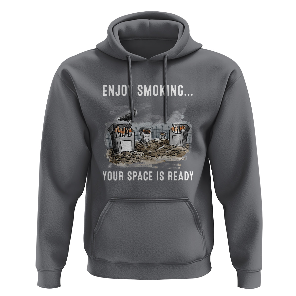 Anti Smoking Hoodie Enjoy Smoking Your Space Is Ready - Wonder Print Shop