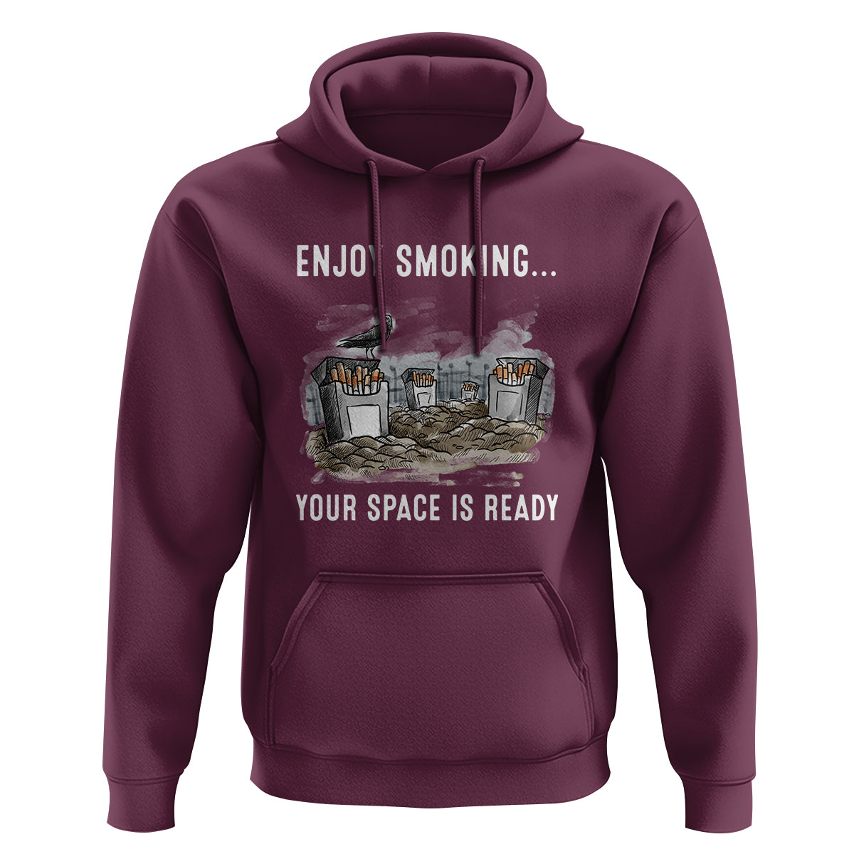 Anti Smoking Hoodie Enjoy Smoking Your Space Is Ready - Wonder Print Shop
