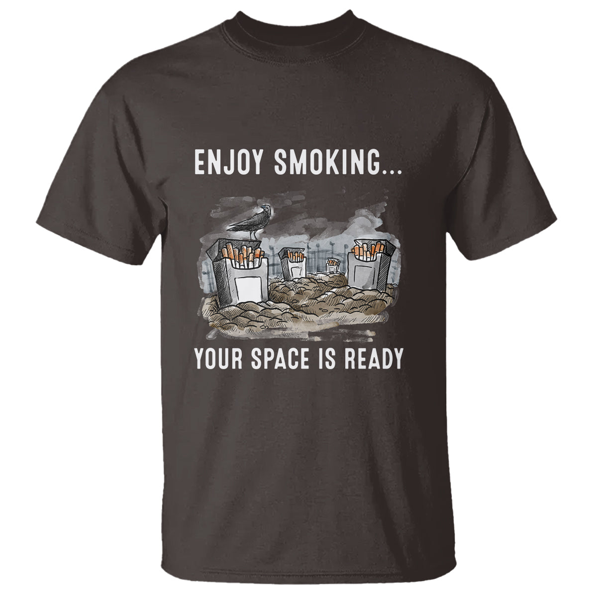Anti Smoking T Shirt Enjoy Smoking Your Space Is Ready - Wonder Print Shop