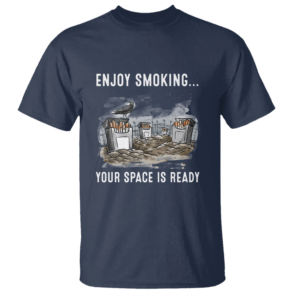 Anti Smoking T Shirt Enjoy Smoking Your Space Is Ready - Wonder Print Shop