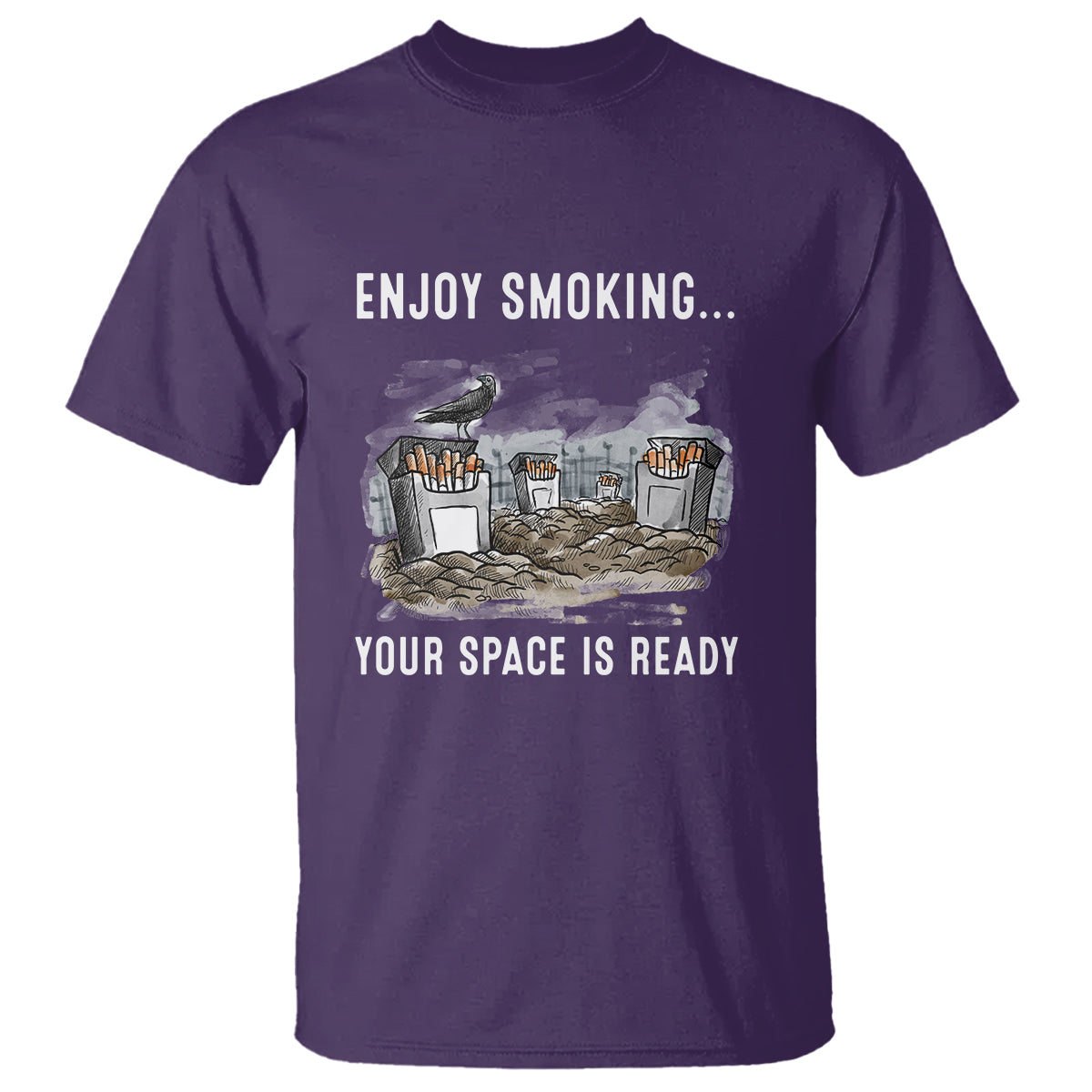 Anti Smoking T Shirt Enjoy Smoking Your Space Is Ready - Wonder Print Shop