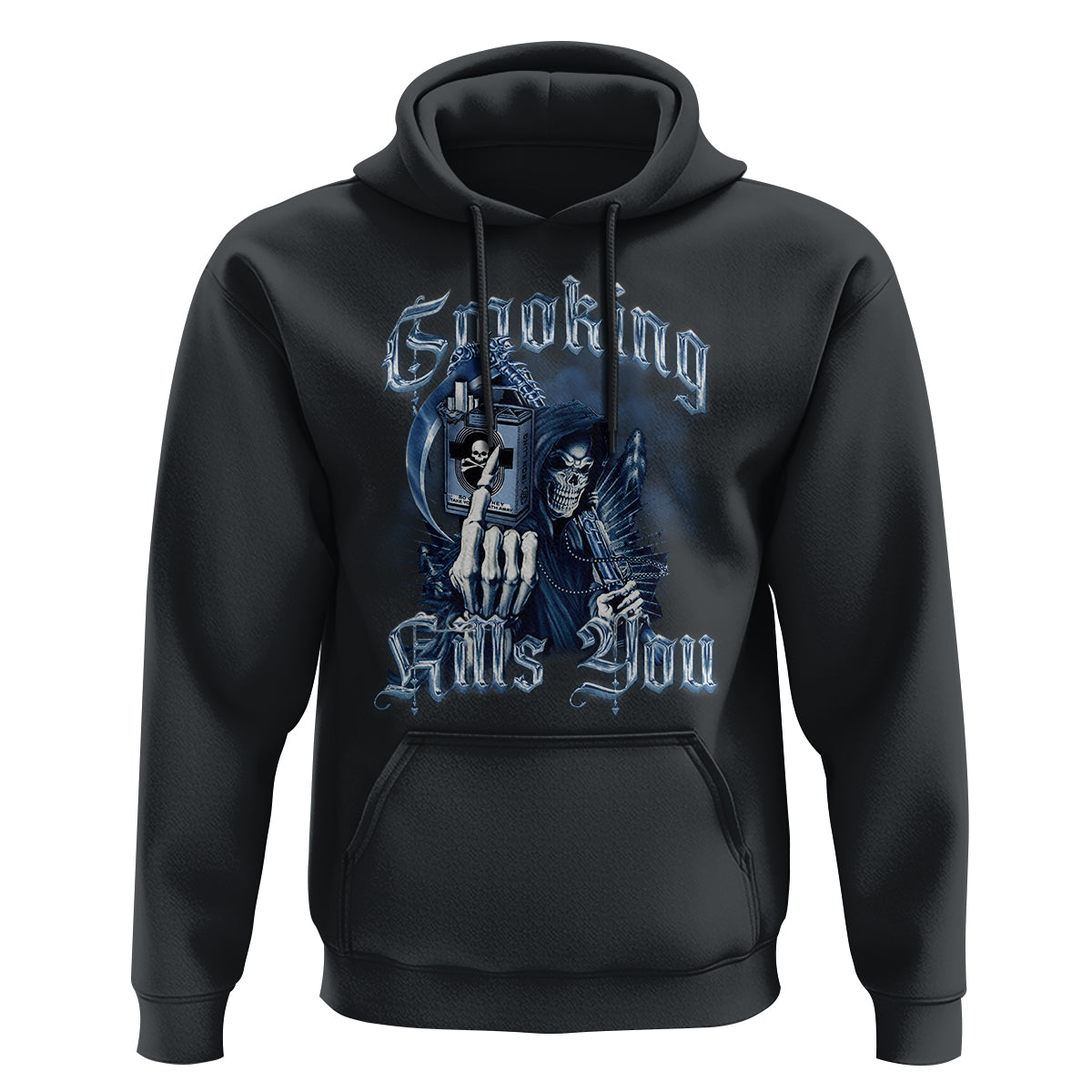 Anti Smoking Hoodie Smoking Kills You Skeleton Death - Wonder Print Shop