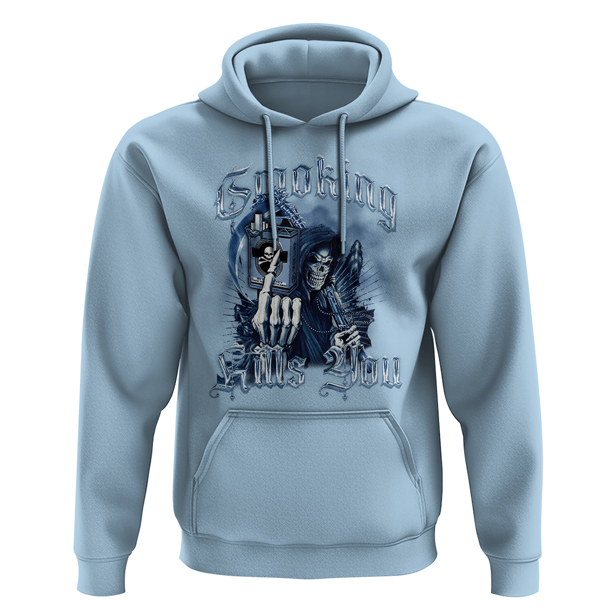 Anti Smoking Hoodie Smoking Kills You Skeleton Death - Wonder Print Shop
