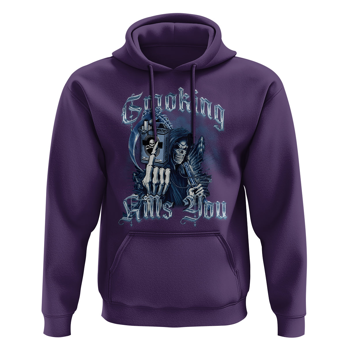 Anti Smoking Hoodie Smoking Kills You Skeleton Death - Wonder Print Shop