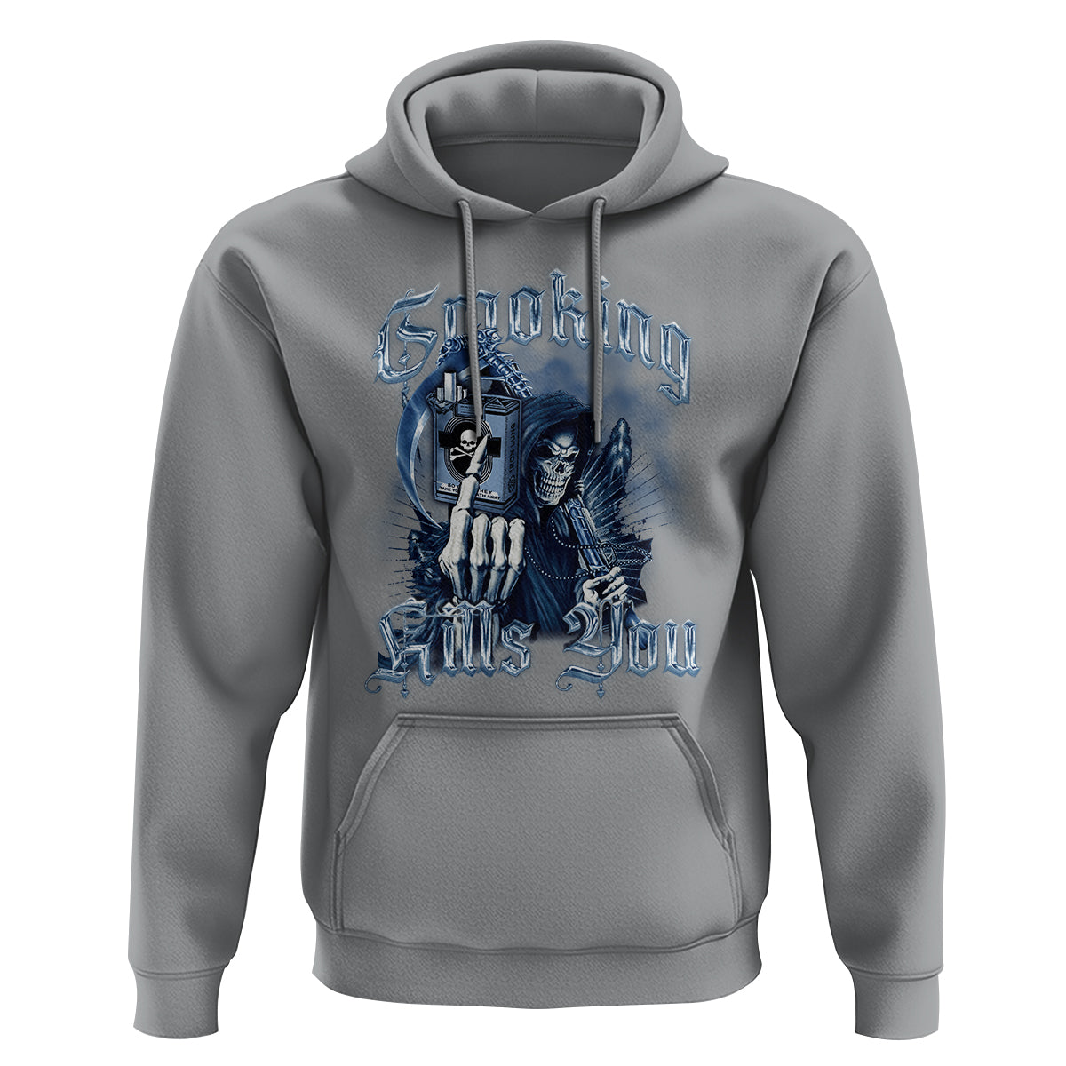 Anti Smoking Hoodie Smoking Kills You Skeleton Death - Wonder Print Shop
