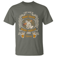 I Just Want To Smoke Cigars Drink Tequila And Relax T Shirt - Wonder Print Shop