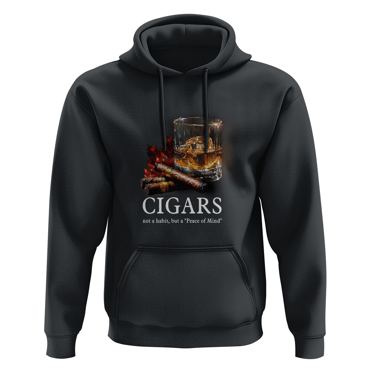 Cigar Lover Hoodie Not A Habit But A Peace of Mind - Wonder Print Shop