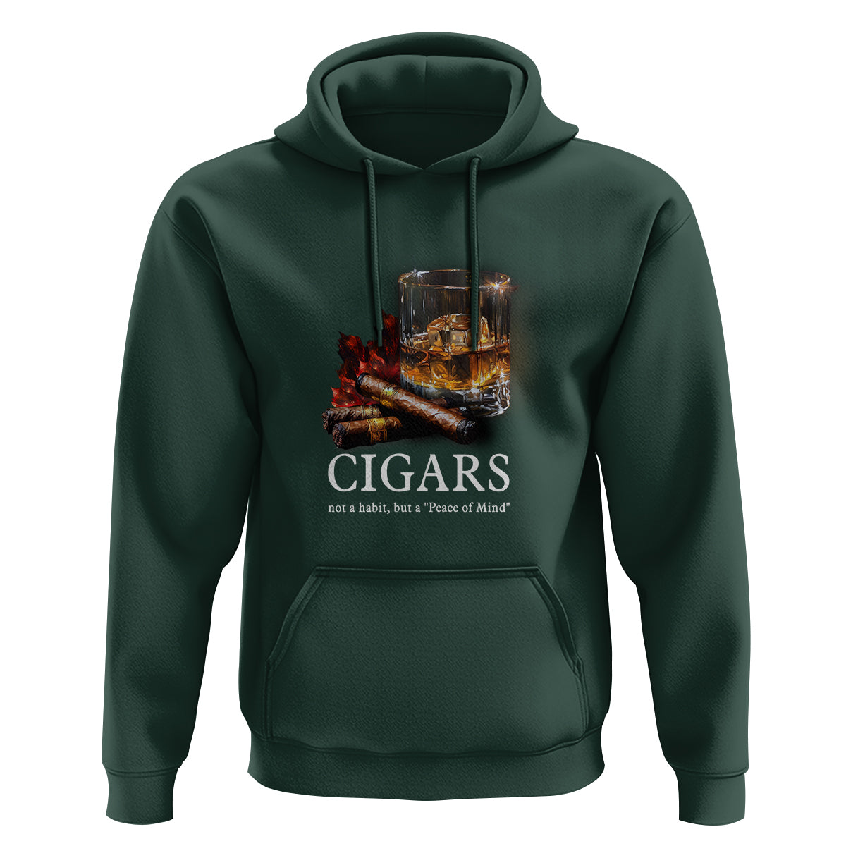 Cigar Lover Hoodie Not A Habit But A Peace of Mind - Wonder Print Shop
