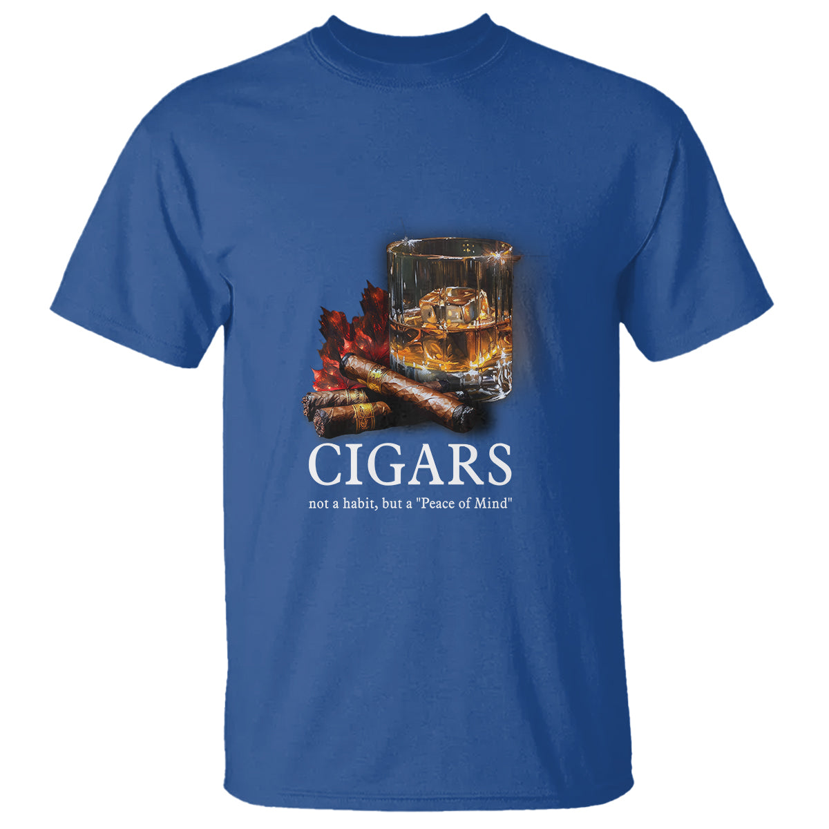 Cigar Lover T Shirt Not A Habit But A Peace of Mind - Wonder Print Shop