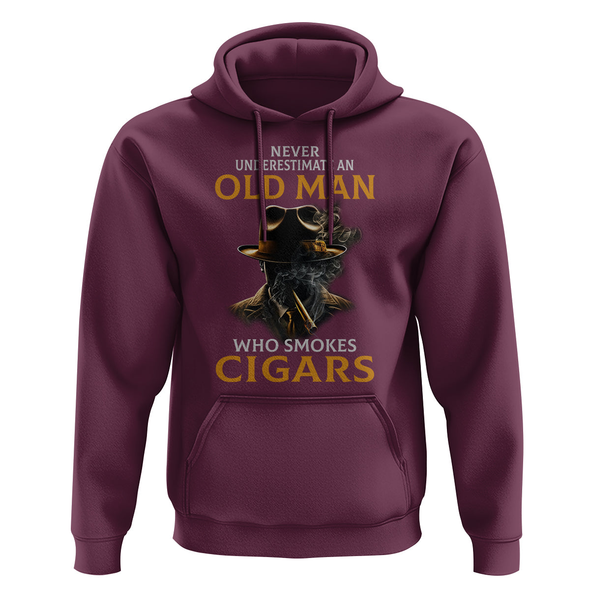Never Underestimate An Old Man Who Smokes Cigars Hoodie - Wonder Print Shop