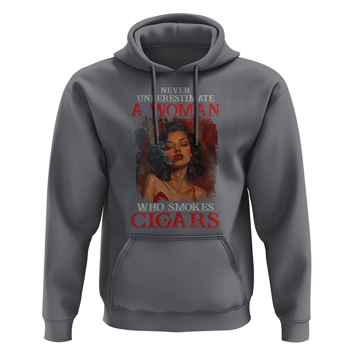 Never Underestimate A Woman Who Smokes Cigars Hoodie - Wonder Print Shop