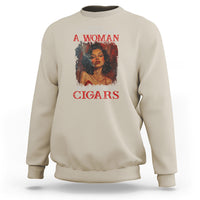 Never Underestimate A Woman Who Smokes Cigars Sweatshirt - Wonder Print Shop