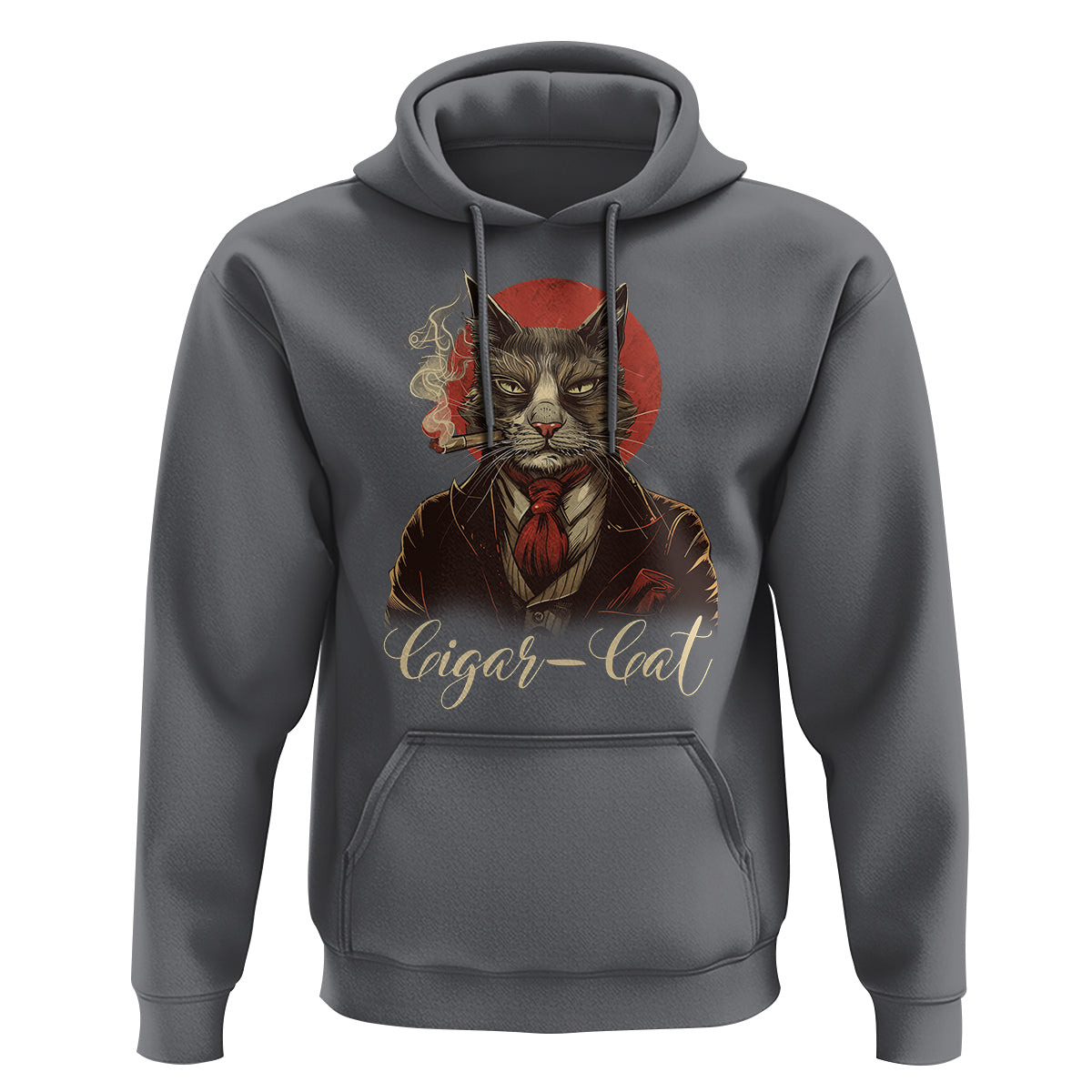 Cigar Smoker Cat Lover Cigarcat Hoodie - Wonder Print Shop