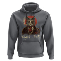 Cigar Smoker Cat Lover Cigarcat Hoodie - Wonder Print Shop