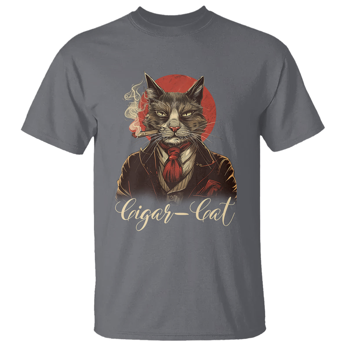 Cigar Smoker Cat Lover Cigarcat T Shirt - Wonder Print Shop